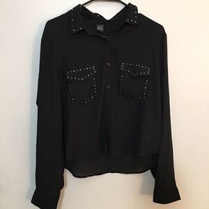 Wild Fable Sheer Metal Studded top